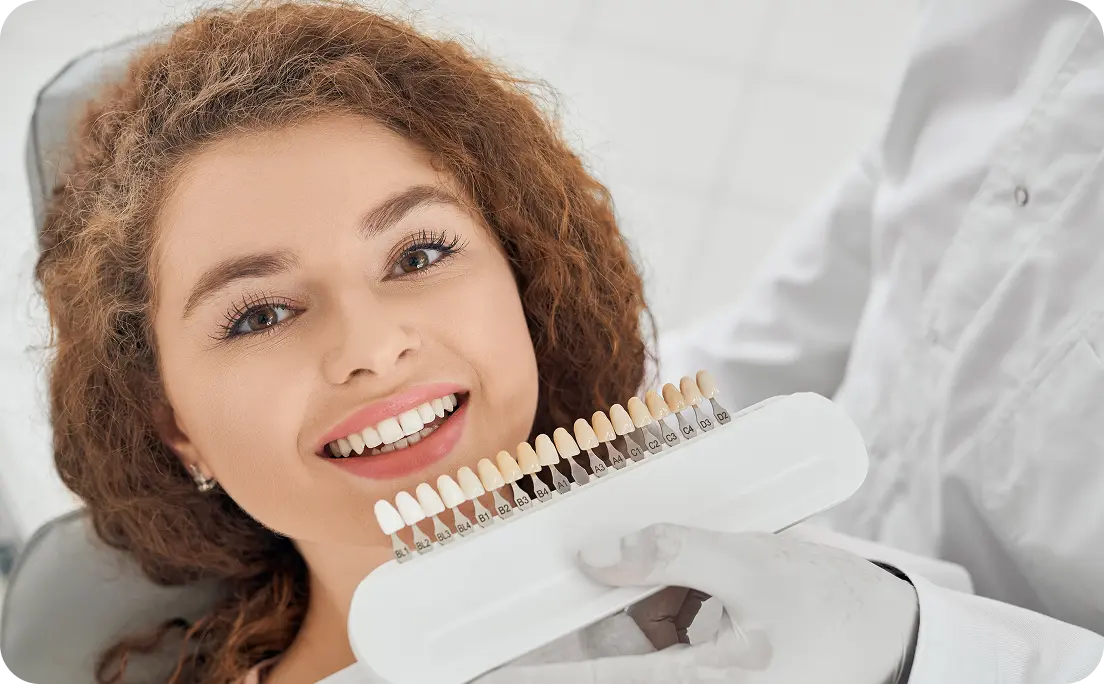 Woman in dental office