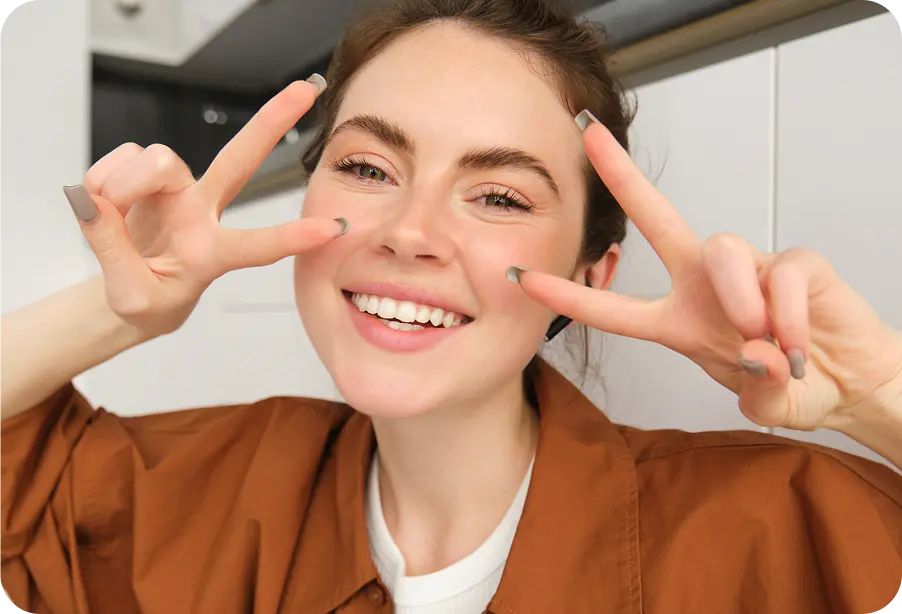 Woman gone through smile makeover