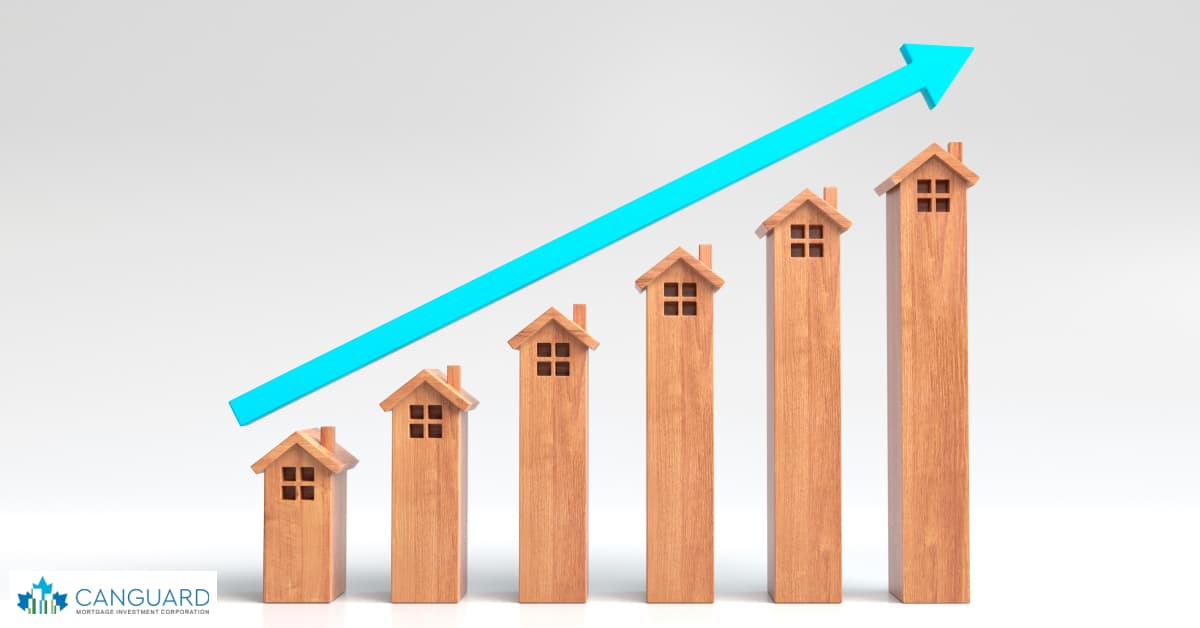 A graph showing the rise and fall of market prices over time.