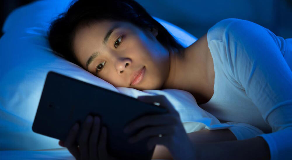 Blue light effect on skin
