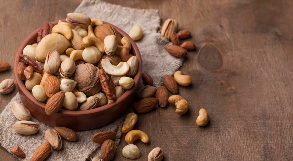 Nuts, good resource of vitamin E