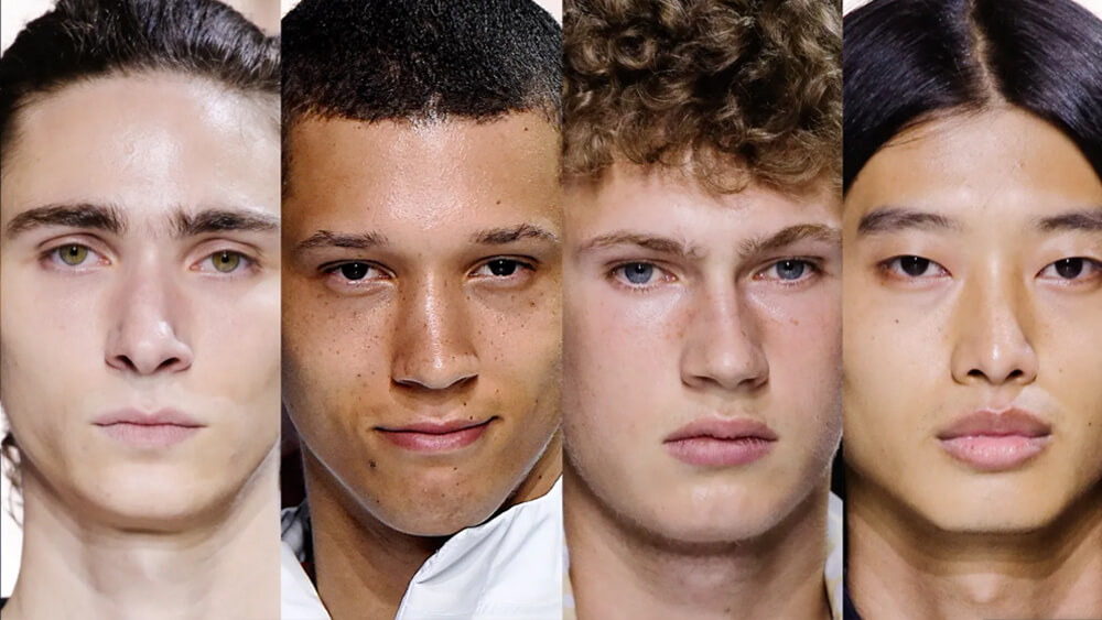 Different skin type of men