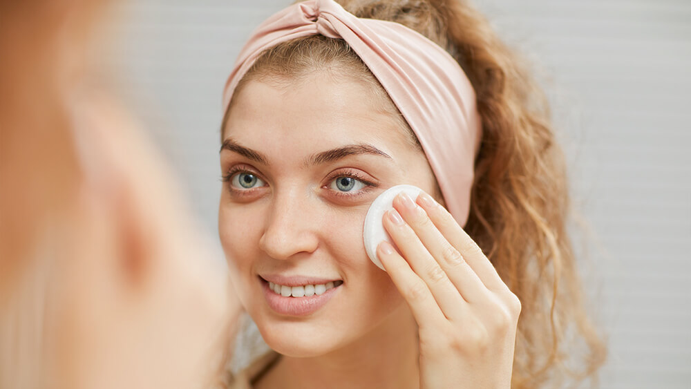 Removing makeup before the flight